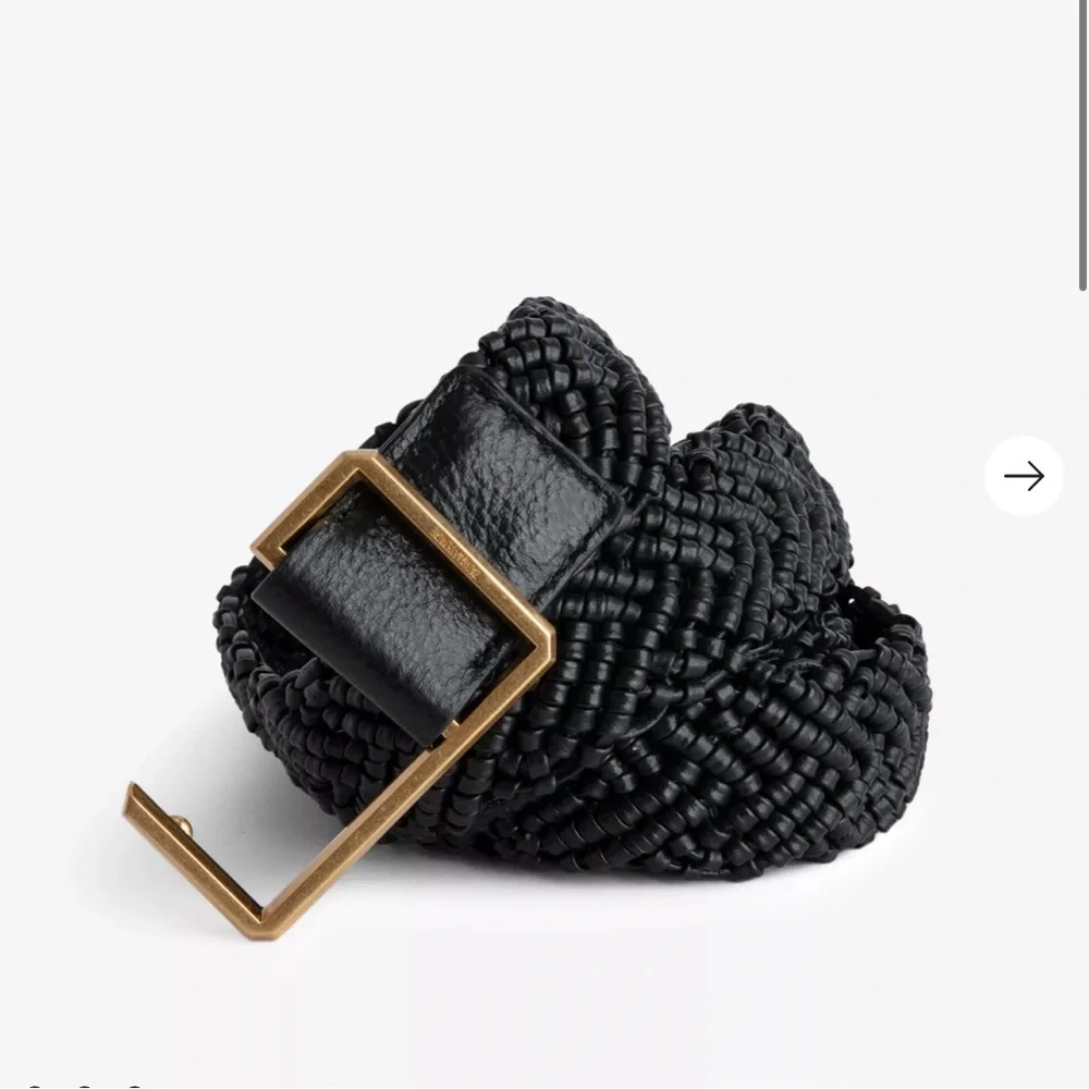 Zadig & Voltaire La Cecilia Obsession Belt Noir OS Braided leather C Buckle